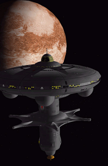 The Watchtower-class space station Starbase Twenty-Five in orbit of Dengella II